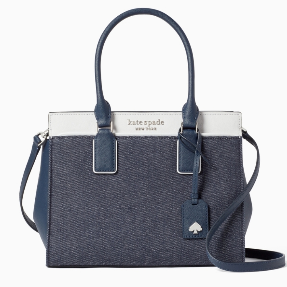 Kate Spade Cameron Denim Colorblock Medium Satchel